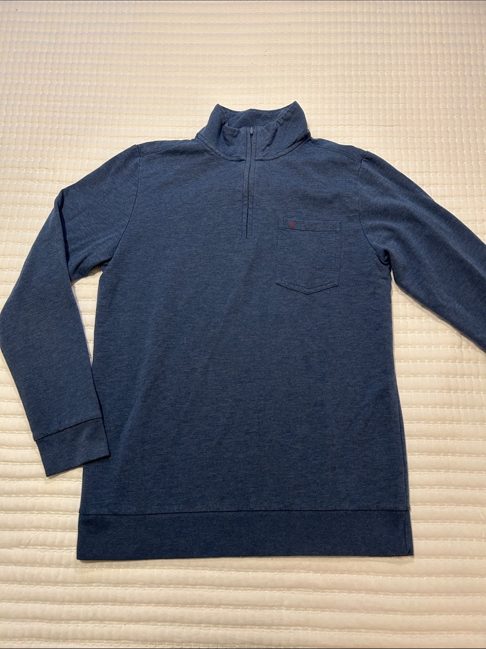 Criquet Men's Navy Half-Zip Pullover Sweater Medium